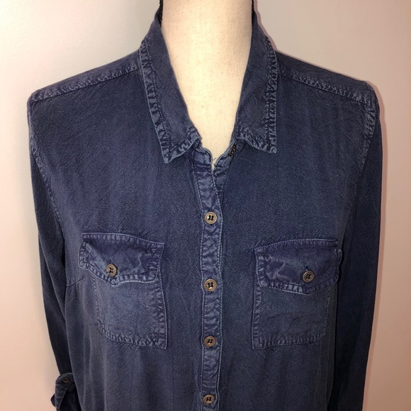 D&Kade embroidered rayon button down - Picture 2 of 6